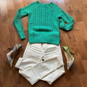 (2 for $25) Old Navy NWOT green cable net sweater